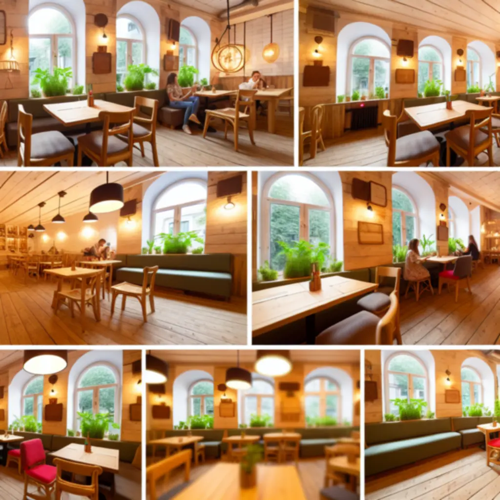 Meleg, barátságos belső tér a Pizzahouse pizzériában.