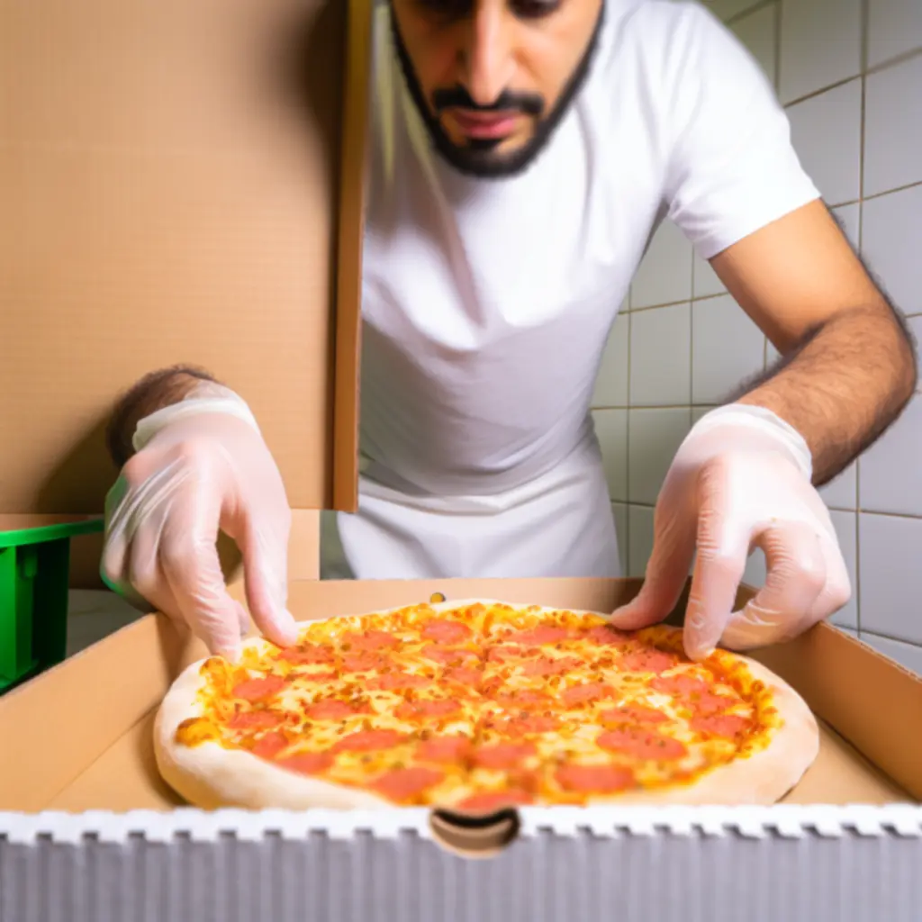 Környezettudatos pizzás dobozok egymásra rakva
